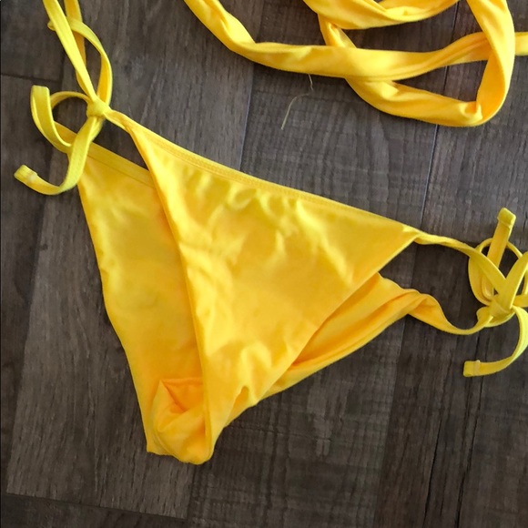 Yellow wrap bikini new - Picture 2 of 3